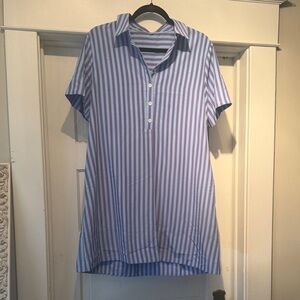 Casual purple and light blue dress